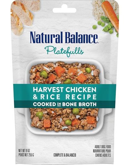 Natural Balance Pet Foods Platefulls Wet Dog Food Harvest Chicken & Rice Recipe 9oz. (Case of 12)