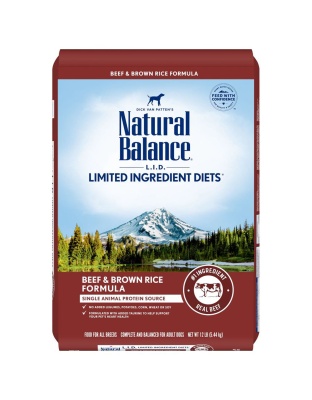Natural Balance Pet Foods L.I.D. Adult Dry Dog Food Beef & Brown Rice 1ea/12 lb
