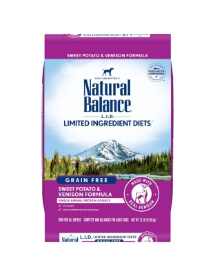 Natural Balance Pet Foods L.I.D. Adult Dry Dog Food Sweet Potato & Venison 1ea/22 lb