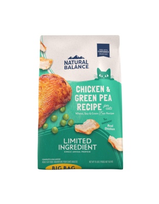 Natural Balance Pet Foods L.I.D. Dry Cat Food Green Pea & Chicken 1ea/15 lb