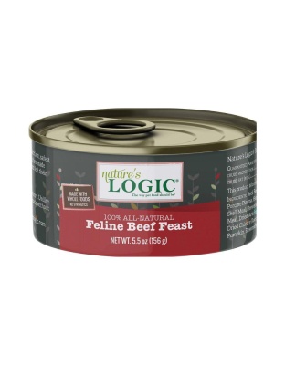 Natures Logic Cat Grain Free Beef 5.5oz. (Case of 24)