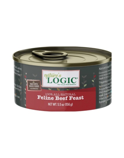 Natures Logic Cat Grain Free Beef 5.5oz. (Case of 24)