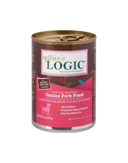 Natures Logic Dog Pork 13.2oz. (Case of 12)