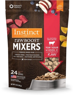 Natures Variety Instinct Freeze Dried Raw Boost Mix Dog Beef 6oz
