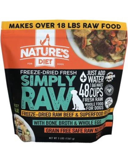 Natures Variety Raw Longevity D Freeze Dried Meals   1.5oz. Beef Adult (Case Of 24)