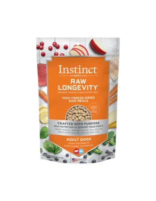 Natures Variety Raw Longevity D Freeze Dried Meals   9.5oz. Beef/Cod
