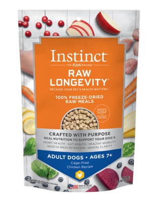 Natures Variety Raw Longevity D Freeze Dried Meals   9.5oz. Chicken Adult 7+ 9