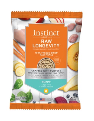 Natures Variety Raw Longevity D Freeze Dried Meals   9.5oz. Puppy Chicken
