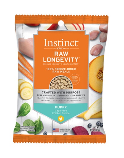 Natures Variety Raw Longevity D Freeze Dried Meals   9.5oz. Puppy Chicken