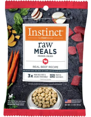 Natures Variety Dog Instinct Raw Meal Freezedried Real Beef 2oz. (Case Of 24)