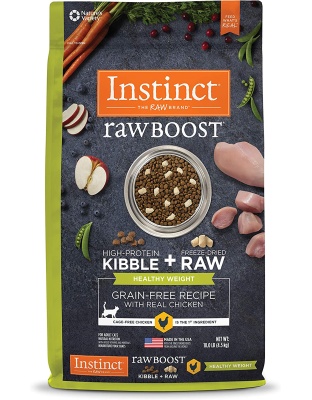 Natures Variety Instinct Cat Raw Boost Healthy Weight Chicken 10Lb Grainfree