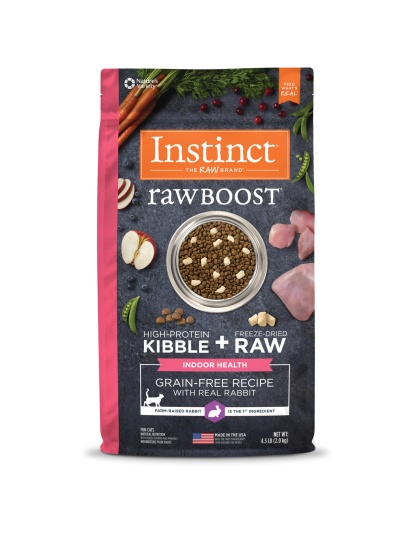 Natures Variety Instinct Cat Raw Boost Indoor Health Rabbit 4.5Lb Grain free