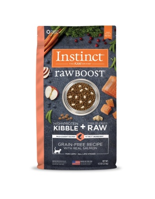 Natures Variety Instinct Cat Raw Boost Salmon 4.5Lb Grain free