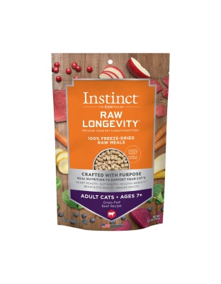 Natures Variety Raw Longevity Cat Freeze Dried Meals 9.5oz. Beef Adult 7+