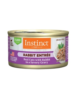Natures Variety Instinct Cat Can 3oz. Rabbit Flaked (Case of 24)