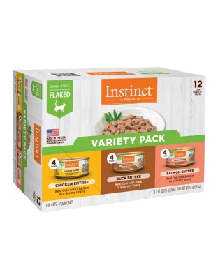 Natures Variety Instinct Cat Can 5.5oz. Flaked Variety Pack (Case of 12)