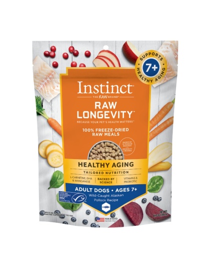 Natures Variety Raw Longevity Dog Freeze-dried 14oz. 7+ Alaskan Pollock Bites