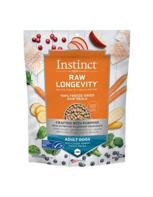 Natures Variety Raw Longevity Dog Freeze-dried 14oz. Alaskan Pollock Bites