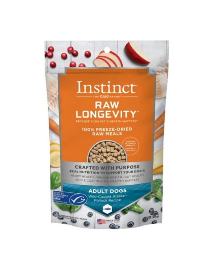 Natures Variety Raw Longevity Dog Freeze-dried 4.5oz. Alaskan Pollock Bites