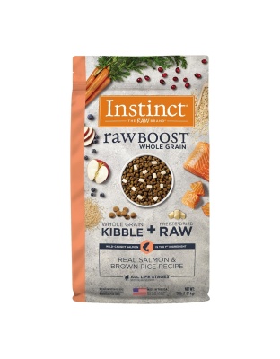 Natures Variety Dog Instinct Raw Boost Wholegrain Salmon Brown Rice 20Lb