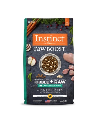 Natures Variety Instinct Dog Raw Boost Puppy Large Breed Chicken 20Lb Grainfree