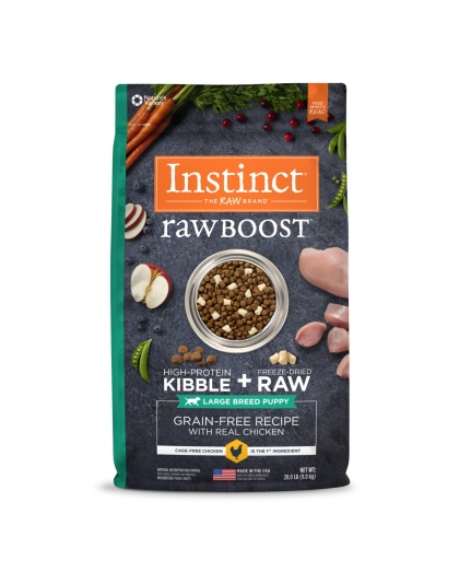 Natures Variety Instinct Dog Raw Boost Puppy Large Breed Chicken 20Lb Grainfree