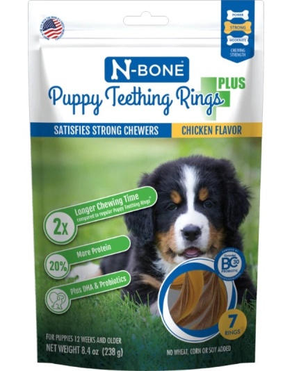 N-Bone Puppy Teething Rings Plus Chicken 1ea/7 ct
