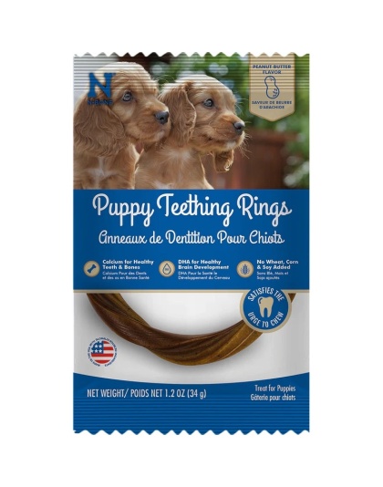 Nbone Dog Teething Ring Peanut Butter Single