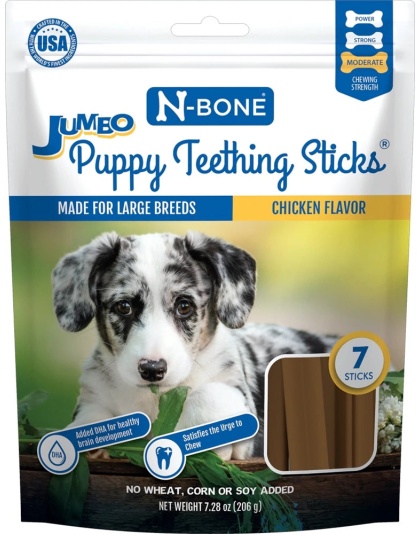 Nbone Pupy Teething Sticks Jumbo Chicken 7Ct