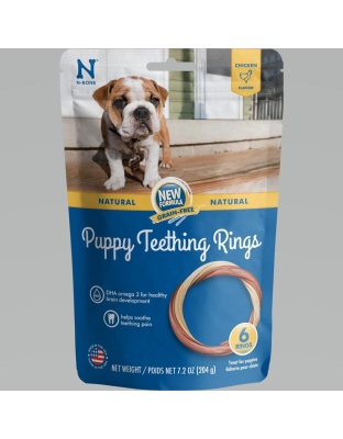 N-Bone Grain-Free Puppy Teething Rings Chicken 1ea/7.2 oz, 6 pk