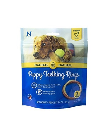 N-Bone Puppy Teething Rings Chicken 1ea/3.6 oz, 3 pk