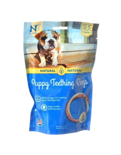 N-Bone Puppy Teething Rings Chicken 1ea/7.2 oz, 6 pk