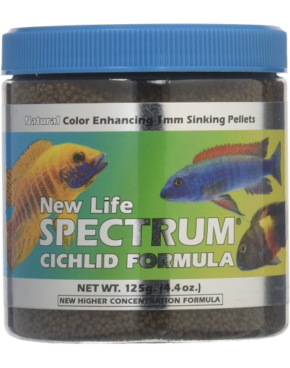 New Life Spectrum Cichlid Sinking Pellets Fish Food 1ea/2.8 oz, Regular