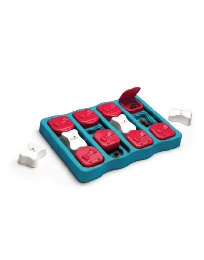Nina Ottosson Brick Interactive Dog Toy Blue 1ea/LG