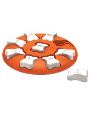 Nina Ottosson Smart Interactive Dog Toy Orange, White 1ea/10.63 in