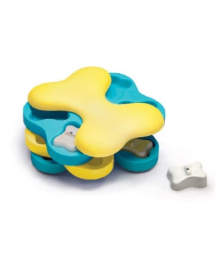 Nina Ottosson Tornado Interactive Dog Toy Blue/Yellow 1ea/LG, 11 in