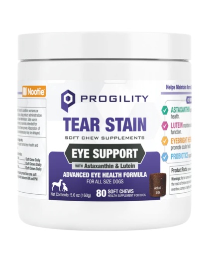 Nootie Dog Progility Tear Stain & Eye Support Chew 80 Count