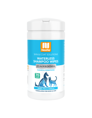 Nootie Waterless Grooming Wipes Sweet Pea and Vanilla 70 Count