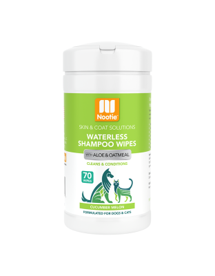 Nootie Waterless Grooming Wipes Cucumber Melon 70 Count