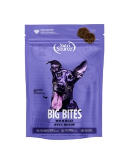 Nutrisource Dog Big Bites Grain Free Beef 14Oz