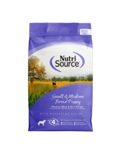 Nutrisource Dog Puppy Small & Medium Breed Chicken Rice 4Lb