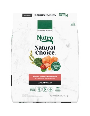 Nutro Products Natural Choice Adult Dry Dog Food Salmon  Brown Rice, 1ea/28 lb
