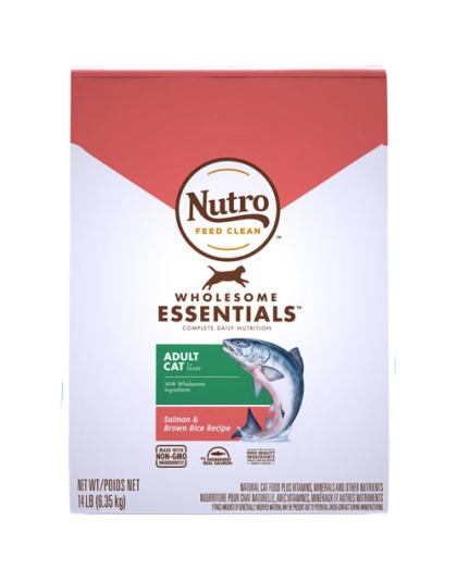 Nutro Products Wholesome Essentials Adult Dry Cat Food Salmon & Brown Rice 1ea/14 lb