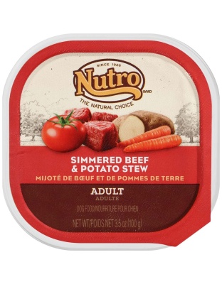 Nutro Products Grain Free Cuts in Gravy Adult Wet Dog Food Beef & Potato Stew 3.5oz. (Case of 24)