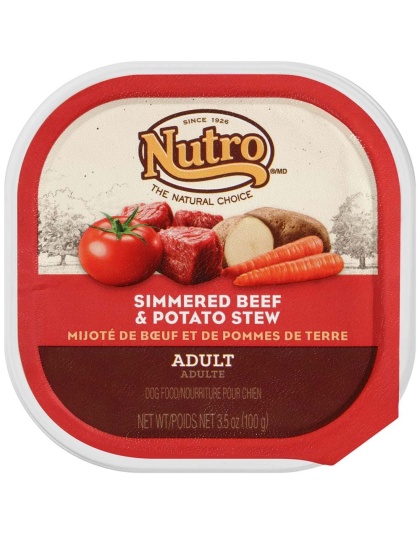 Nutro Products Grain Free Cuts in Gravy Adult Wet Dog Food Beef & Potato Stew 3.5oz. (Case of 24)