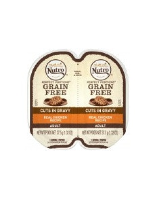 Nutro Products Perfect Portions Grain Free Cuts in Gravy Adult Wet Cat Food Chicken 24ea/2.6 oz, 24 pk