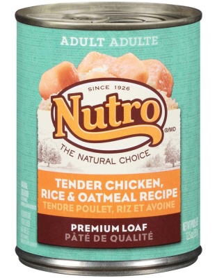 Nutro Products Premium Loaf Adult Wet Dog Food Chicken, Potato, Carrot & Pea 12.5oz. (Case of 12)