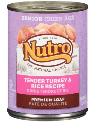 Nutro Products Premium Loaf Adult Wet Dog Food Turkey, Sweet Potato & Green Bean 12.5oz. (Case of 12)