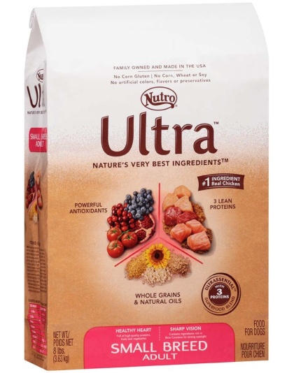 Nutro Products Ultra High Protein Small Breed Adult Dry Dog Food Trio of Proteins from Chicken, Lamb, and Salmon 1ea/8 lb