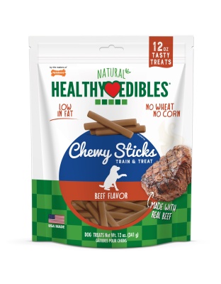 Nylabone Healthy Edibles Chewy Dog Treat Sticks Beef 1ea/12 oz